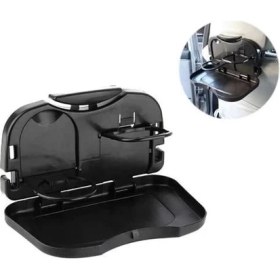 Resim Araba Koltuk Arkası Katlanabilir Tepsi Siyah 
