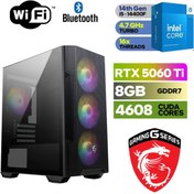 Resim MSI Gami̇ngpcddr5-rtx 5060ti̇ 8gb-İntel Coreİ5 14400f-64 Gb Ddr5 Ram - 1 Tb M.2 Ssd - Wi̇ndows 11 Pro 