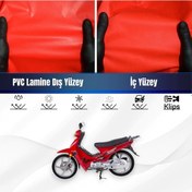 Resim Rmg Moto Gusto Velocıty 50 Motosiklet Brandası Su Geçirmez Branda Kırmızı Branda Motor Branda M 
