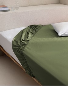 Resim Madame Coco Manon Tek Kişilik Plus %100 Pamuk Ranforce Lastikli Çarşaf - Haki Çok Renkli 