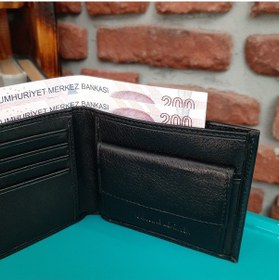 Resim Gvnbag Hakiki Deri Erkek Bozuk Para Gözlü Siyah Cüzdan Gvn-0117 Siyah 