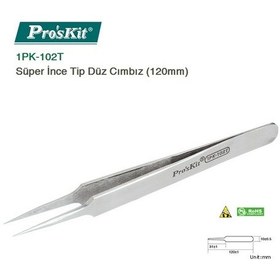 Resim Proskit 1pk-102t Süper İnce Tip Düz Cımbız 120 MM 