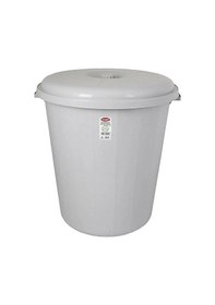 Resim Planet Kapaklı Jumbo Boy Gri Çöp Kovası 90 L Gri 