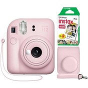 Resim Fujifilm Instax Mini 12 Anlık Fotoğraf Makinesi/ Minimate Özel Kılıf/20 Sayfa/ikili Paket - Pembe 