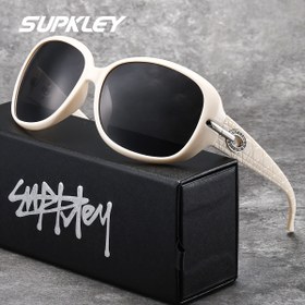 Resim SUPKLEY Kadınlar için Polarize Spor Gözlükler, TAC Lensli, Koruma ve Anti-Parlama Özellikli - Hafif Oval Çerçeve, Darbe Dayanıklı Tasarım, Metal Menteşeli, Kılıf ve Bez Dahil - Sürüş, Açık Hava Aktiviteleri ve Hediye İçin İdeal 