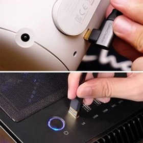 Resim Storemax 5 Gbps Type-C Vr Data Şarj Kablosu Oculus 2 Için Link Cable 90° Type-C Uç USB 3.2 Kablo 5 Metre 3A CC1064 Profesyonel Bilgisayar Bağlantı Kablosu 