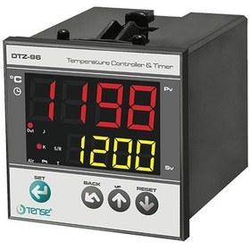 Resim Dtz-96 Dahili Zaman Röleli Sıcaklık Kontrol Cihazı 96 X 96 J,k,s,r,t,pt100 2x4 Dijit 7 Segment 