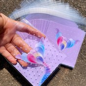 Resim 100 adet Denizkızı Kuyruğu Kendinden Yapışkanlı Torbalar - Renkli OPP Plastik Şeker, Kurabiye & Hediye Ambalajı için 