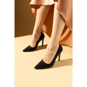 Resim Pembe Potin Ince Uzun Topuklu Kadın Stiletto 71-53-24YILAN 