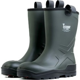 Resim O4 Korumasız Miflonlu Yeşil Poliüretan Çizme - Techno Boots 