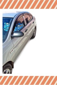 Resim alp aksesuar Hyundai Accent Era 2005-2011 Modellerine Özel 4'lü Mügen Tip Cam Rüzgarlığı 