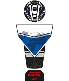 Resim GP Kompozit BMW F 850 GS ADV 2018-2023 Uyumlu Tank Pad Mavi 