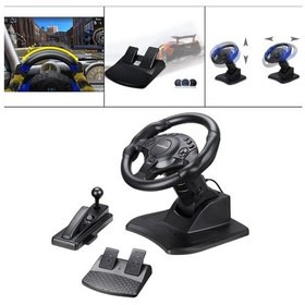 Resim Suntek PS3 Xbox 360 İçin Yarış Oyun Tekerleği Pedalı 270 Derece Dönebilen Direksiyon Seti 