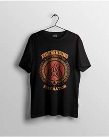 Resim karikatürstore Avatar The Last Airbender Firebending University Anime Tişört 