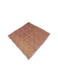 Resim Silk Home Kırmızı Yeşil Karma Desen Tivil İpek Eşarp 11426-239 