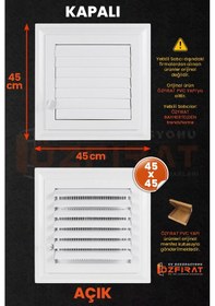 Resim Menfez Banyo, Tuvalet - Wc Havalandırma Menfezi Plastik Beyaz Ölçü Seçenekli 