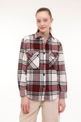 Resim TARTAN FLANEL SHIRT Kırmızı Kadın Gömlek 