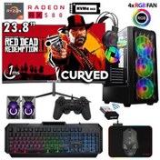 Resim Xaser Armor X50 R5-5500 32 GB 512 GB M.2 NVMe SSD 8 GB RX580 24" Free Dos Masaüstü Oyuncu Bilgisayarı 