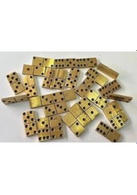 Resim Star Domino Zamak Büyük Boy Domino Oyun Seti Metal Domino Taşı Se 