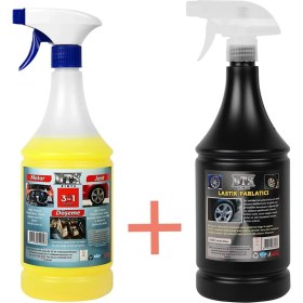Resim Dtx Kimya Yağ Sök. Döşeme Jant ve Motor Temizleme Sıvısı 1 LT + Lastik Parlatıcı Jel 500 ml 