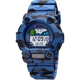 Resim Springsun Skmeı 1635 Çocuk Spor Saati - Mavi Kamuflaj, 5atm Su Geçirmez, Işıklandırmalı, Zaman/tarih/hafta/alarm/sayaç Fonksiyonları Çok Renkli 
