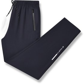 Resim Erkekler için Fermuarlı Cepli ve Elastik Bel Jogger Pantolon - Nefes Alabilir Antrenman Spor Salonu Pantolonları, İlkbahar/Sonbahar Dış Aktiviteler İçin, Makinede Yıkanabilir Normal Kalıp, Koşu Pantolonları, Modern Spor Giyim, Pürüzsüz Dokulu Kumaş 