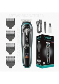 Resim Vgr V-075 Digital Göstergeli Usb Şarjlı Profesyonel Tıraş Makinesi 