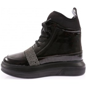 Resim Dgn 970 Kadin Strech Detayli Silver Taş Bantli Bot 970-2025-R7749 Siyah 