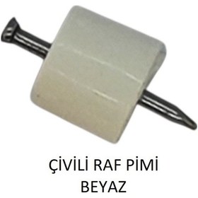 Resim Çivili Raf Pimi Beyaz 100 Adet Beyaz 