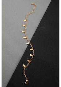 Resim Argentum Concept - Dikdörtgen Pullu Gümüş Rose Halhal - H007101 
