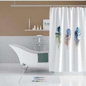 Resim Plume Banyo Paspas Ve Tek Kanat Duş Perdesi 1x180x200 Set 