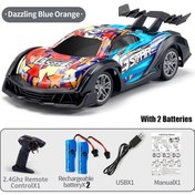 Resim Araba Rc Oyuncak 2.4g Sürüklenme Yarış Uzaktan Kumanda Araba Yüksek Hız Off Orange 2battery 1704v 