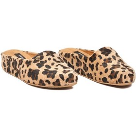 Resim Pierre Cardin Bej Leopar Hafif Tekstil Süet Önü Kapalı Kadın Ev Terliği Pc-55371 Z Bej 