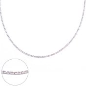 Resim FerizZ 316L Çelik İnce Figaro Erkek Zincir 2 mm 60 cm ZN-236 