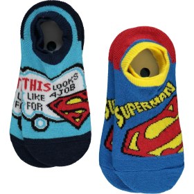 Resim Superman Erkek Çocuk 2'li Babet Çorap 2-12 Yaş Standart 