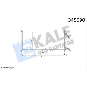 Resim Kale Mtxdpn Klima Kondenseri Transit V184 2.0d-2.0 Tdci-2.3i-2.4d-2.4 Tdci 00 860X361X16 Oto.-Mek. Al/al 