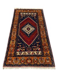 Resim El Dokuma Sıfır Yahyalı Halısı 123x225 Kök Boya Büyük Yün Halı Kırmızı 