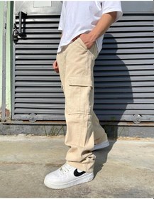 Resim Bpm Premium Baggy Kargo Pantolon Bej 001 