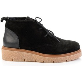 Resim Siyah Hakiki Deri Kadın Bot & Bootie K02028011002 Siyah 