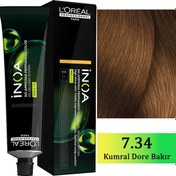 Resim Loreal Professionnel Inoa - Amonyaksız Saç Boyası No: 7.34 Kumral Dore Bakır 60g 