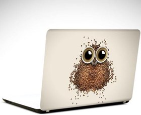 Resim Kahve ve Baykuş Laptop Sticker 17 inch (39X27CM) 