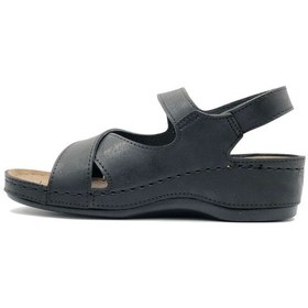 Resim Aryan 09-984 D.r Tavsiyeli Ortapedik Kadın Sandalet Siyah 