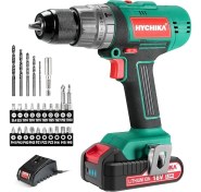 Resim Akülü Tornavida 18 V, 45 Nm Maksimum Matkap, 2 x 2,0 Ah Akü ve 53 Parça Aksesuar Seti, 21 + 3 Kademe, Delme, Vidalama, Darbeli Vidalar Için 2 Kademeli Matkap 