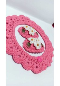 Resim Vintage Şık Tasarım Çocuk Yaka Ve Toka Seti Yeni Trend Pembe Çok Renkli 