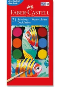 Resim Faber Castell Sulu Boya 21 Renk Büyük 30 MM 