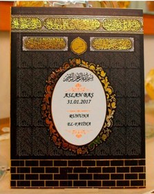Resim Luxurianthome 50 Adet Isimli Çanta Boy Kabe Desenli Yasin-I Kitabı Mevlüt Umre 