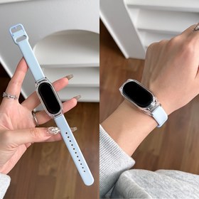 Resim OPPO Band Silikon Kayış Kılıfı Tokalı - Akıllı Saat Bandı için Hafif Mavi ve Siyah Kayış Değişimi, Güvenli Uygun Bileklik Aksesuarı, Akıllı Saat Koruma, Modern Aksesuar, Dayanıklı Koruma 