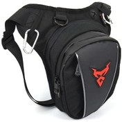 Resim Maiyame Motocentrıc Motosiklet Bel Çantası - Sürüş Ekipmanı, Bacak Çantası, Kırmızı Etiketli Siyah 