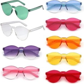 Resim Oval Şekilli Çerçevesiz Parti Gözlüğü 6 Renk 6 Adet 