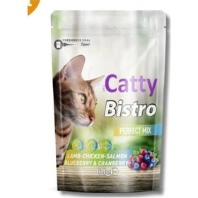 Resim Catty Bistro Perfect Mix Kuzu Tavuk Somonlu Kedi Ödülü 60gr 